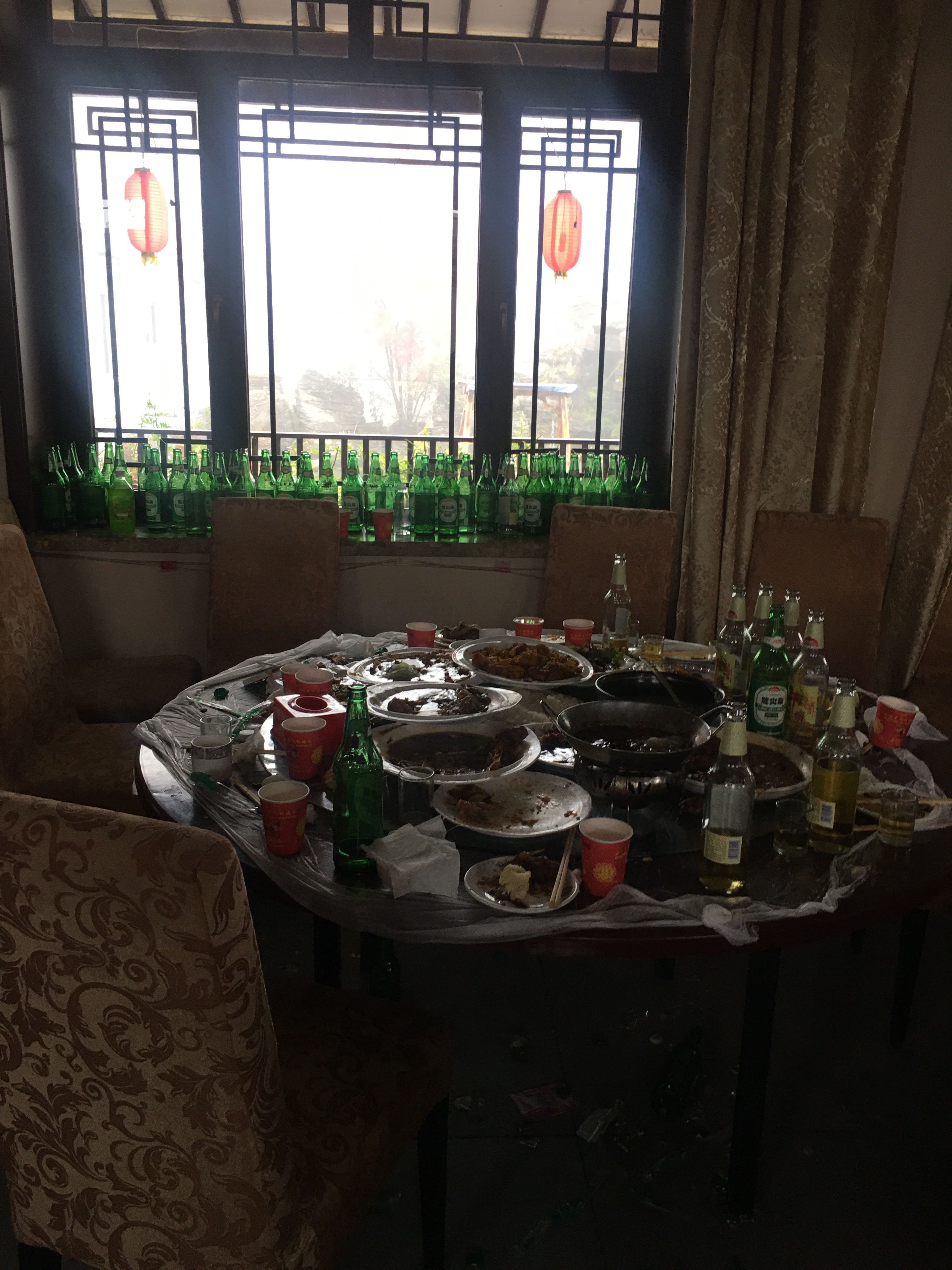 看！这是次日拍下的“战果”，小绿瓶，整齐的码了一窗台！