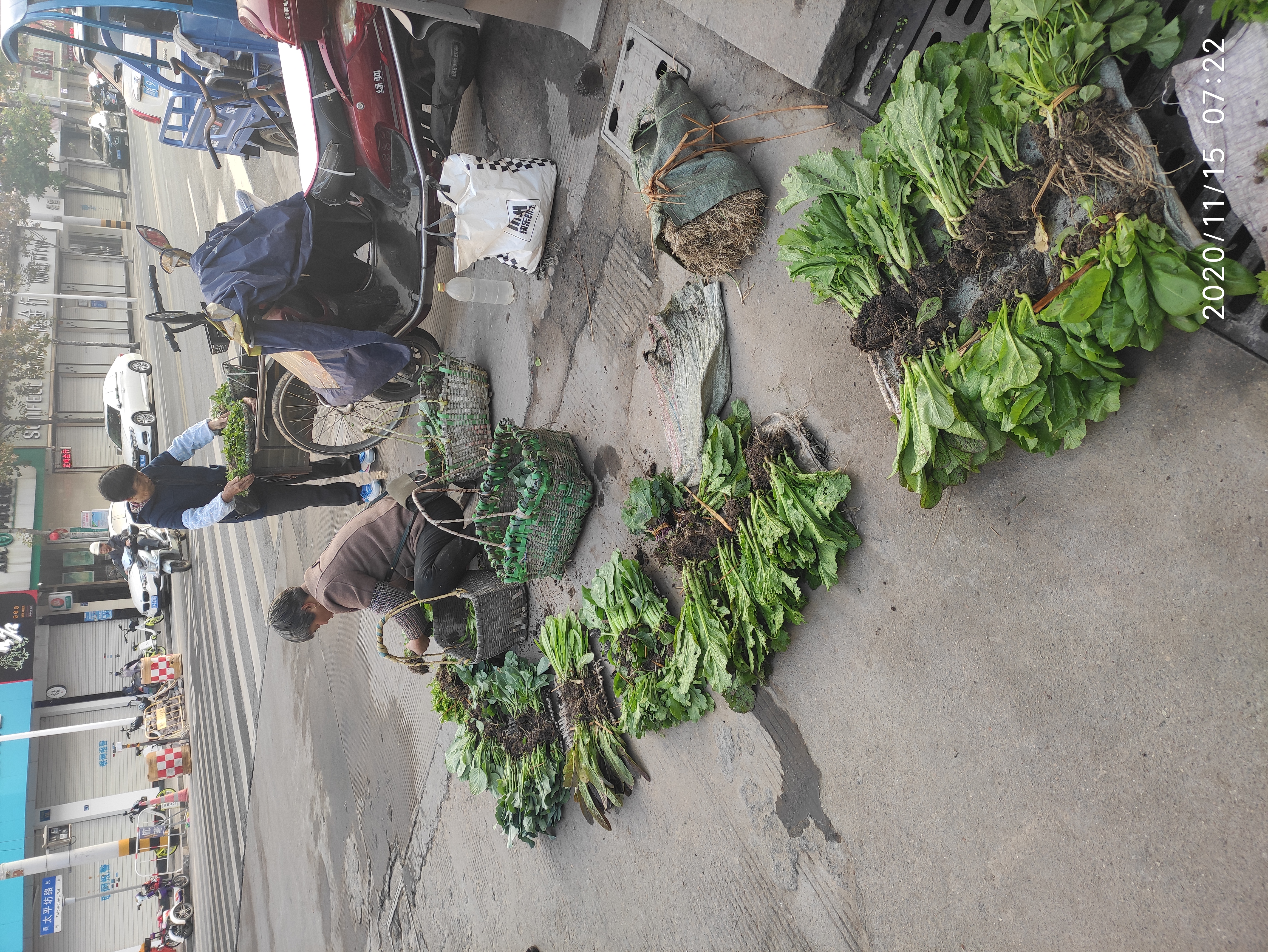 乡下人来城里卖菜