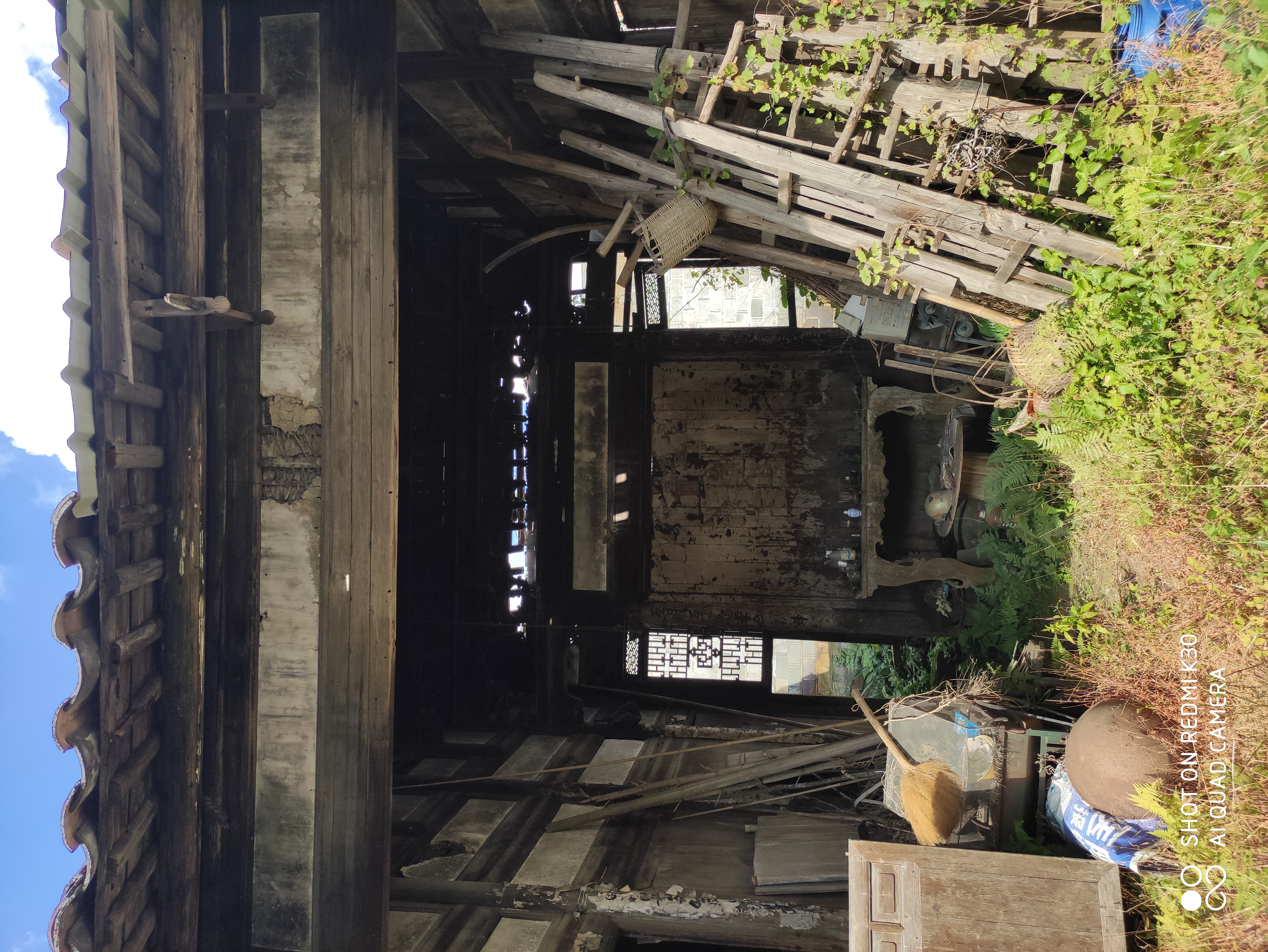 逐渐颓败的老房子，任其自灭