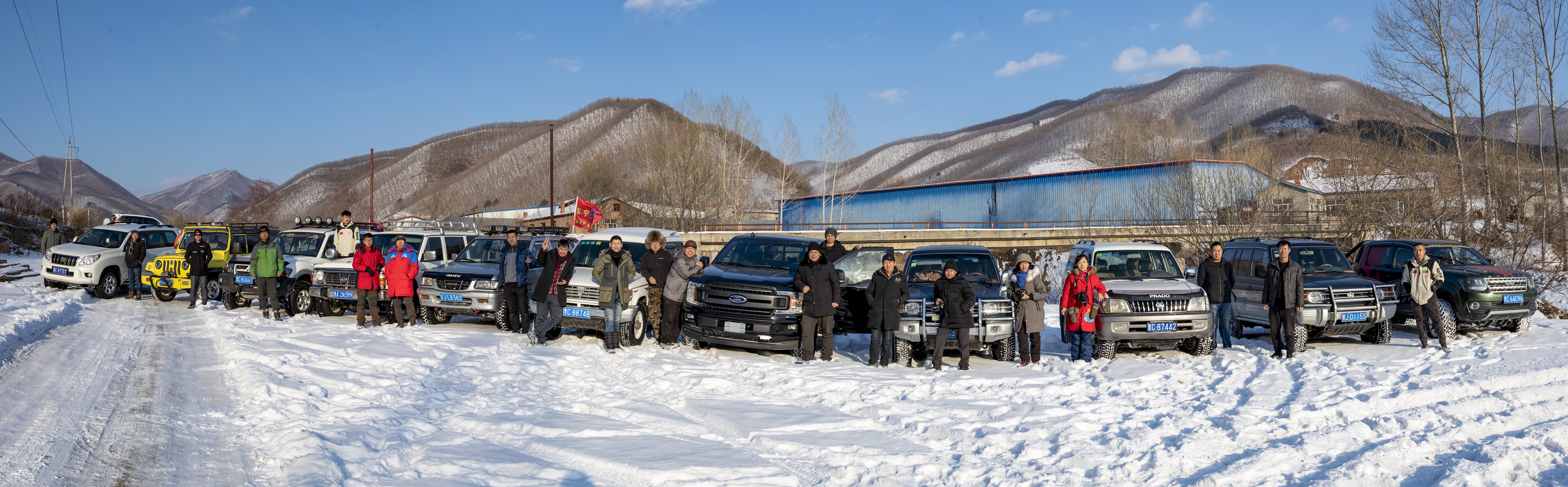 2020年1月11日新年首次冰雪穿越活动车手。